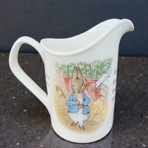 Wedgwood England Peter Rabbit Porcelain Beatrix Potter Creamer Pitcher Jug 8 oz